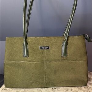 Kate Spade Y2K Olive Suede Shoulder Bag
